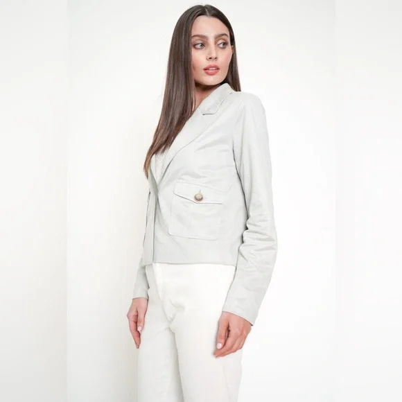 Mystree Soft Gray Women's Blazer - Picture 3 of 9